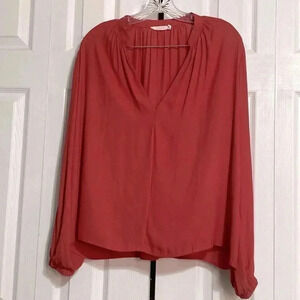 Lush womans dusty rust blouse top shirt